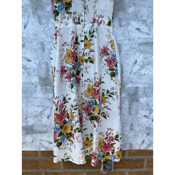 Reformation Spaulding Linen Midi Dress in bouquets printed size 6 - Picture 9 of 12